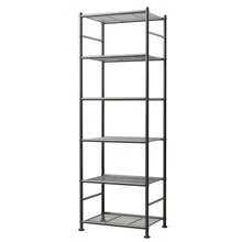 6-Tier Metal Storage Shelves - Slim Shelf Organizer with Reinforced Side Bars Spacious Storage for Kitchen Bathroom and Laundry Room Organization 18.2" x 12.5" x 70.1" Black - Negro - Ver 1
