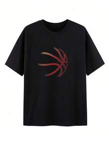 Camiseta de baloncesto con estampado para hombre - Negro - Ver 5