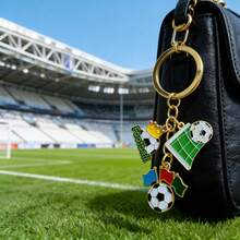 1 Peça - Chaveiro de Futebol da Copa do Mundo de Liga, Acessório de Pendurar na Bolsa, Lembrança de Fã, Presente Perfeito para Torcedores de Futebol - Visão 6