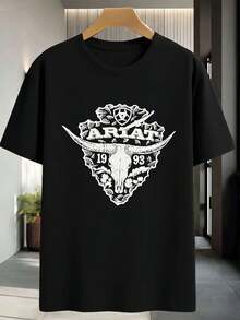 Camisetas masculinas plus size - Preto - Ver 2