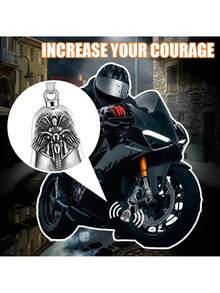 Timbre de motocicleta, timbre de protección para motociclistas, amuleto, regalo protector - Colgante de plata + llavero - Ver 6