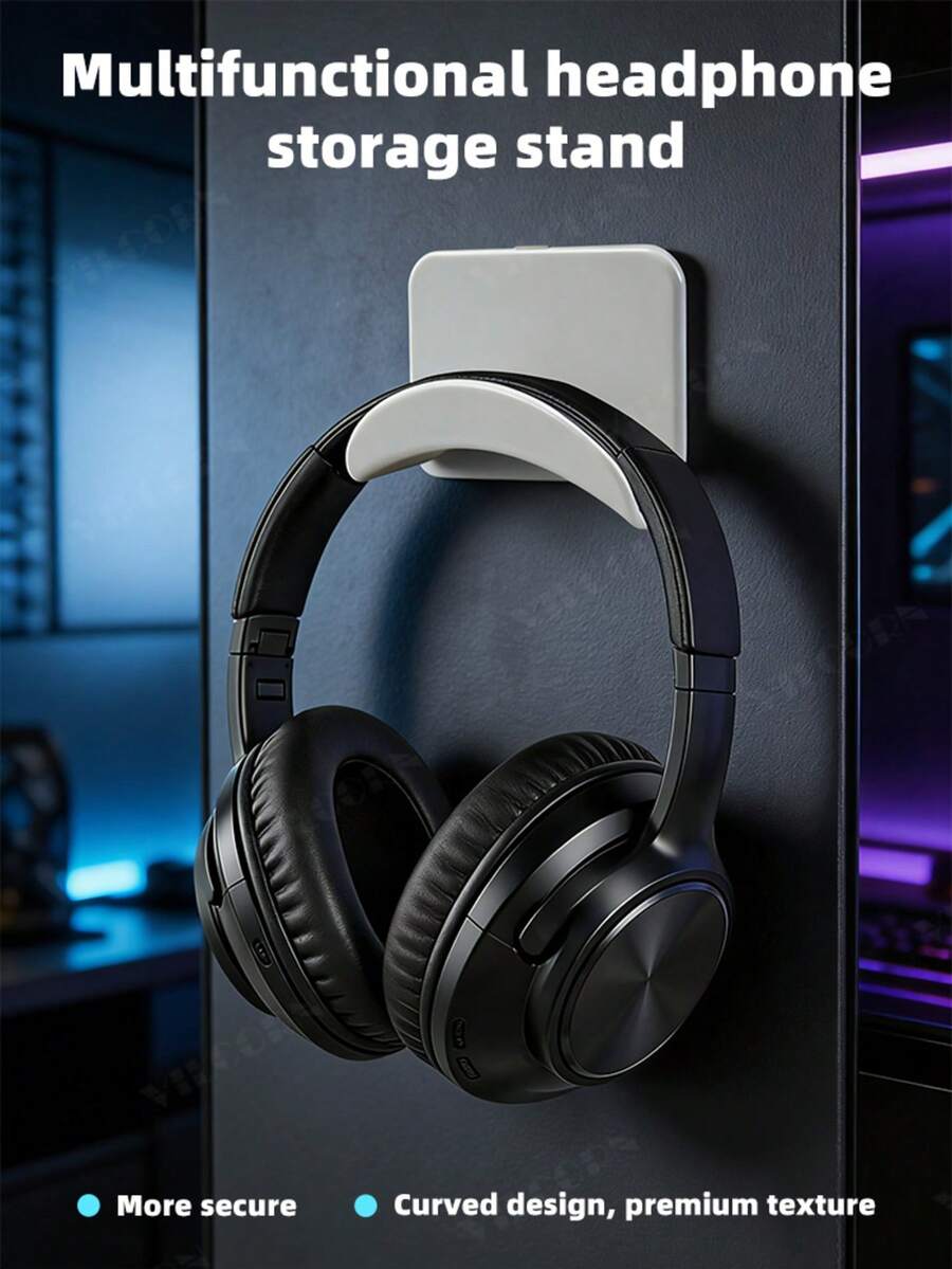 耳机支架收纳挂钩 通用壁挂式耳机支架 控制器支架 桌下挂钩 耳机架 - 查看 1