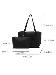 High-Quality Fashion Versatile Handbag, 2025 New Summer Large Capacity Niche Luxury Shoulder Tote Bag For Women - Black - View 5