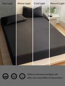 1 个床笠 + 2 个枕套，3 件套柔软磨毛床上用品套装，适用于卧室/客房，四季皆宜，可机洗，颜色：苔藓绿/蓝色/深咖啡色 - 深灰色 - 查看 9