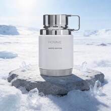 Perfume veraniego para hombre 100ml – Aroma fresco y ligero con toque marino, ideal para días soleados y playa, diseño limpio y resistente en blanco y plata - Corazón del Glaciar - Ver 3