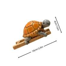 1pc Inspiring Turtle, Turtle Climbing Stairs, Interesting Garden Planter Statue, Thoughtful Gift, Hand-Painted Resin Craft - Ladder Turtle - View 9