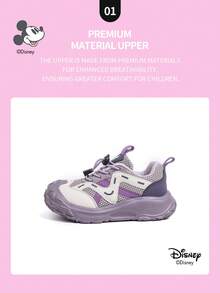 Disney Sản phẩm hợp tác chính thức với Mickey Mouse | Một đôi giày thể thao trẻ em, phù hợp cho sinh hoạt hàng ngày, lễ hội, thể thao và hoạt động ngoài trời. Giày ôm sát chân, chống trơn trượt, chống mài mòn và thoáng khí (Giày thể thao bé trai, giày ván trượt bé trai, giày thể thao trẻ em, giày thể thao bé gái, giày ván trượt bé gái) - Màu tím - Xem 3