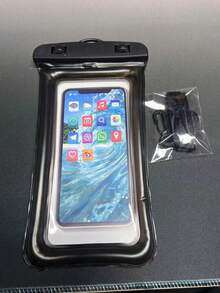 1 pieza Funda impermeable transparente y elegante para teléfono, de material plástico grueso y de alta calidad, con pantalla táctil sensible, ligera y portátil para buceo, natación, playa, cruceros, fiestas en la piscina, viajes al aire libre y esenciales de verano. Estuche impermeable perfecto para la mayoría de los teléfonos móviles, ideal como regalo de Año Nuevo o Día de San Valentín - Multicolor - Ver 14