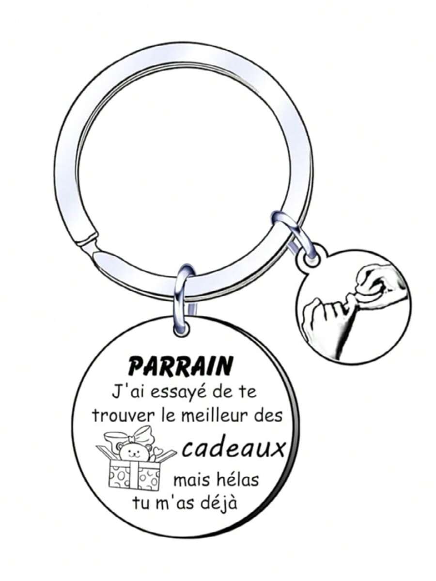 Godfather Gift Keychain, Godfather Gift Birthday Gift, Casual Relaxed Party Cute Street Elegant Zinc Alloy Party