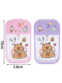 New Cute Capybara Pattern Transparent PET Card Spray Bottle, Perfume Spray Bottle, Makeup Remover Liquid Refill Bottle, Moisturizing Spray Bottle, Suitable For Nail Polish, Makeup Remover, Toner And Cleansers - Multicolor - View 8