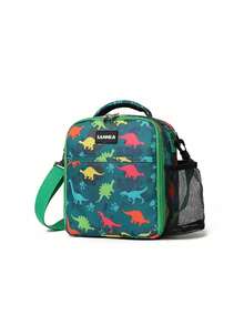 1pc Dinosaur Themed Insulated Lunch Bag, Unisex, Cute Insulated Lunch Box Set With Handle And Detachable Shoulder Strap, Reusable, Insulated Lunch Bag Set With Detachable Shoulder Strap Cooler Bag Waterproof Large Capacity Picnic Outdoor Picnic Bag Lunch Bag For Women School Supplies Camping Essentials - Multicolor - View 16