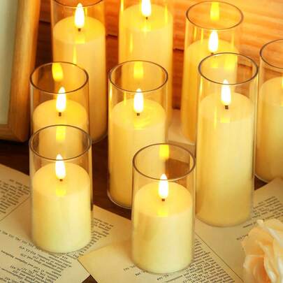 1pc Cup Shape Flameless LED Candle Light With Batteries,Home Decor Electronic Candle Light, Ideal For Wedding Decor, Dining Table Decor, Birthday, Party,Valentine's Day Festival Decoration Lighter Candle,Electric Lighter Candle,Candle Light Dinner,Candle Lights Wishing