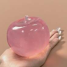 1个柔和粉彩色水晶苹果，超薄表皮，触感光滑。它既是可挤压的减压球玩具，也是触觉感官玩具。非常适合摆放在桌面上，是缓解办公压力的绝佳礼物。 - 彩色 - 查看 8