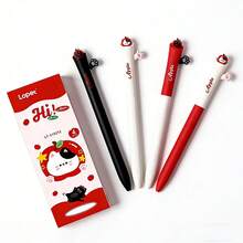 Bộ 4 bút bi đầu thu hình chân mèo; ruột bút mực đen 0.5mm; thiết kế đầu thu nhanh khô; viết trơn tru; thích hợp cho học sinh, trường học, văn phòng, ghi chú; dụng cụ viết văn phòng; đồ dùng học tập/quà tặng ngày Valentine/đồ dùng văn phòng - Bàn chân mèo ấn bút - Xem 8