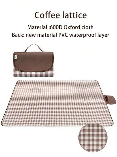 1pc Oxford Cloth Picnic Mat For Outdoor Camping, Beach, Moisture-Proof, Waterproof, Dust-Proof, Scratch-Resistant, And Easy To Clean., Picnic Blanket