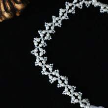 优雅珍珠发箍，新娘婚礼发饰 - 白色 - 查看 5