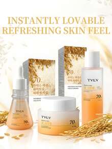 6pcs Rice Essence Hydrating Moisturizing Nourishing Brightening Skincare Set Natural - Specification - View 1