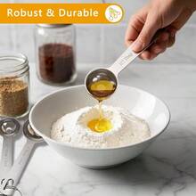 6PCS Spoon Set, Dry And Wet Ingredient Measuring Spoon, With Metric And Imperial Scales, Stackable Kitchen Tool Set, Suitable For Liquids, Solids, And Powders, With Portable Hooks - Baking Accessories, Cooking Accessories, Kitchen Small Tools - Multicolor - View 6