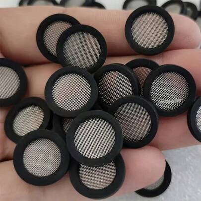 10个/15个/20个不锈钢过滤网垫圈 - 无需电动淋浴喷头，适用于标准1/2英寸淋浴软管和喷嘴，配有耐用橡胶密封圈