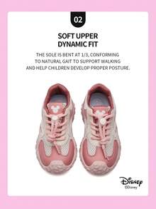 Disney 米奇官方授权合作款 | 一双迪士尼儿童运动鞋，适合日常、节日、运动和户外活动穿着。穿着舒适贴合，防滑、耐磨、透气。（男童运动鞋、男童板鞋、儿童运动鞋、女童运动鞋、女童板鞋） - 粉色 - 查看 4
