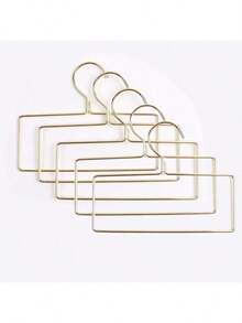 Bộ 5/10 móc treo quần áo bằng sắt mạ vàng kiểu Bắc Âu, đa năng, dùng để treo khăn, khăn quàng cổ và quần áo. - Vàng - Xem 4