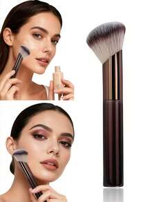 7pcs Multifunctional Double-Ended Makeup Brushes Set, Including Foundation Brush, Powder Brush, Blush Brush, Concealer Brush, Contour Brush, Suitable For Women - Coffee Brown - View 8