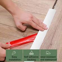 1 pieza Tira de transición de piso de PVC de 1m/39.37 pulgadas, tira de cierre de borde autoadhesiva, tira de junta plana con hebilla - C - Ver 6