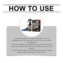 汽车大灯护理套装 120ml 汽车大灯日常翻新清洁和去污表面保护透明护理剂（包含保护性液体护理液、毛巾、海绵） - 液體 - 查看 4