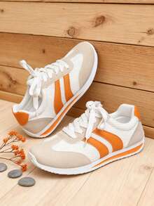 FZY 2025 New Style Women's Casual Sports Shoes, Women's Flat Sandals - Men's Sports Shoes - Women's Home Slippers - Women's Flat Sandals - Lightweight And Versatile Fashionable Sports Shoes - Suitable For All Seasons, With Anti-Slip Rubber Outsoles, Shock-Absorbing Midsoles And Moisture-Wicking Linings. Lightweight Women's Running Sports Shoes - Breathable Cushioned Heels - Women's Yoga Sports Shoes - Waist Support And Anti-Slip Materials, Suitable For Studio Training And Daily Wear - Adjustable Laced Women's Shoes, Fashionable And Multi-Functional Women's Sports Shoes, White Sports Shoes, Christmas Shoes, An Excellent Decoration And Gift For Christmas. - 橘色 - 查看 5