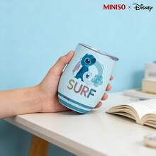 MINISO X Disney Lilo & Stitch SURF Tropical Insulated Stainless Steel Eggshell Tumbler With Lid,Double-Walled Vacuum Cup For Coffee,Wine,Drinks - 彩色 - 查看 6