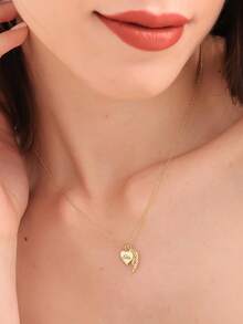 1 chiếc vòng cổ hình cánh thiên thần khắc tên và mặt dây chuyền hình trái tim, trang sức nữ phong cách Boho thanh lịch, vòng cổ tùy chỉnh, tên tùy chỉnh, vòng cổ nữ, trang sức nữ, quà tặng Ngày của Mẹ, quà tặng Ngày Valentine, quà tặng cá nhân hóa - Nhiều màu - Xem 8