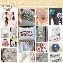 LAMYA Giấy ổn định thêu tan trong nước, dán và khâu, có in sẵn họa tiết hoa lá để làm đồ thủ công DIY. - A18-2 - Xem 5