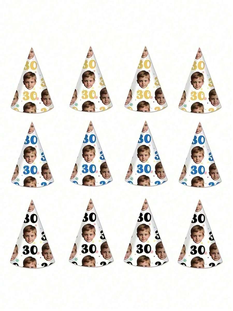 客製化成人派對帽 生日派對帽 achelorette 派對帽 個性化派對帽 20/30/40/50/60/70歲生日裝飾 21歲生日派對帽 個性化照片派對帽 生日派對裝飾 完美禮物