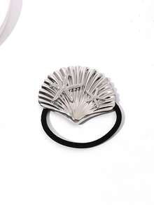 1pc Plain Shell & Starfish Casual Bohemian Zinc Alloy Shell Starfish Fashion Versatile Seamless Hair Tie, Suitable For Daily Wear - Multicolor - View 10