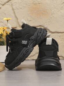 Giày thể thao trẻ em unisex thời trang tối giản, thoải mái, đế mềm, thoáng khí. - màu đen - Xem 7