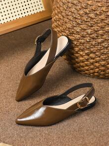 Dép xăng đan đế bằng nữ, mẫu mới Xuân/Hè 2026, đa năng, đế mềm, kiểu La Mã, cỡ lớn 41-43. - màu nâu - Xem 3