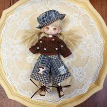 17厘米BJD娃娃服装套装，精致可爱时尚BJD娃娃服装套装，可更换配件，新年/圣诞节/生日礼物（仅含服装，不含娃娃和鞋子） - 彩色 - 查看 6