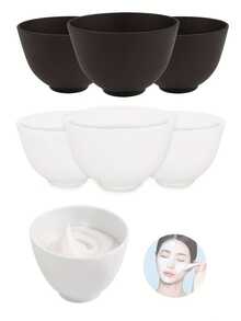 4/2pcs Foldable Reusable Silicone Mask Mixing Bowls, Suitable For DIY Masks And Skincare, Durable And Easy To Clean, Suitable For Home, Beauty Salons And Spas, Paraben-Free, Handmade - Multicolor - View 4