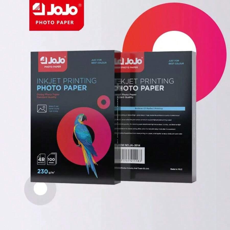 4R 230gsm High Gloss Inkjet Photo Paper, 100 Sheets Water-Resistant Quick-Drying Photo Paper Suitable For Inkjet Printers, Great For Photo Printing And DIY Crafts - 1pack - View 1