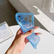 1 ốp lưng điện thoại cửa sổ lớn, bề mặt mờ, tương thích với iPhone 11, 12, 13, 14, 15, 16, 17, thiết kế tối giản và thời trang. - Hồng - Xem 6