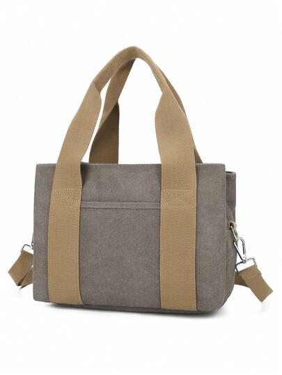 New Japanese-Style Casual Vintage Canvas Crossbody Bag With Multiple Compartments. Spacious And Practical, This Versatile Handbag Is Perfect For Women's Daily Use, Work, And Commuting.