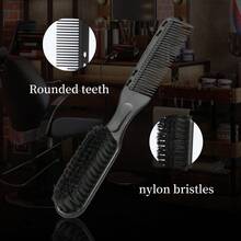 4件套男士理发刷套装，尼龙刷毛，哑光黑色，符合人体工学的手柄，可梳理头发、胡须等，轻松打造精致造型。 - 鬍鬚刷 - 查看 7