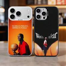 Funda para Teléfono B-Basketball 23 J- para iPhone 17, 16, 15, 14, 13, 12, 11 Plus, Pro Max, Color Plateado - sandía1 - Ver 1