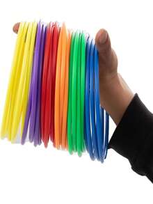 19件/21件/31件户外投掷球多人游戏，集体套圈游戏，团队建设训练器材，儿童节派对游戏道具，嘉年华套圈多人游戏，家庭儿童游戏 - 彩色 - 查看 8