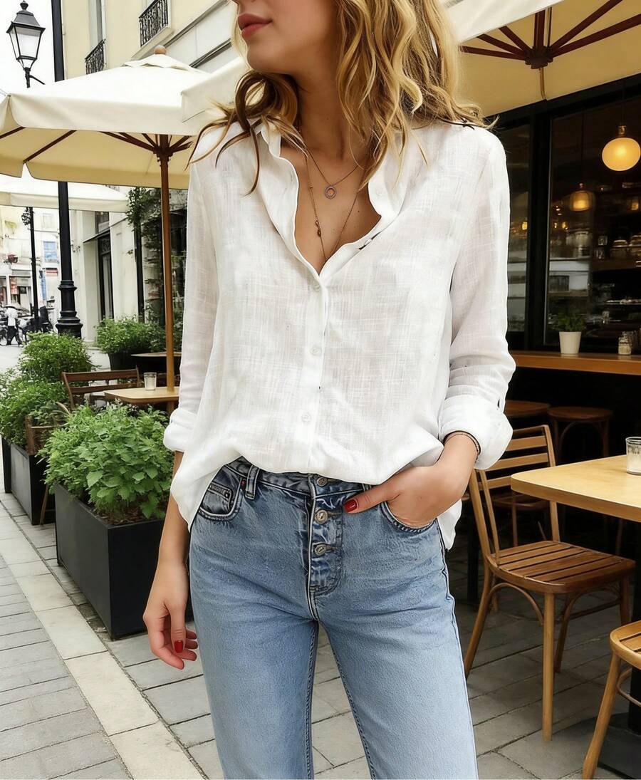 Women Outdoor Shirts - White - View 1