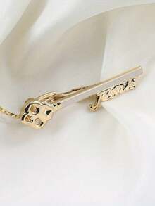 1pc Fashionable Key-Shaped Tie Clip For Men - Durable Copper Material, Suitable For Business & Casual Wear, Ideal Gift, Daily Wear, Guitar, Ship, Plane, Golf Ball, Music Note - Tie Clip - View 6
