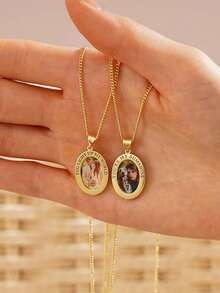 Dây chuyền khắc chữ viết tay theo yêu cầu, chữ viết tay thật (của chính bạn), mặt dây chuyền vàng 14k khắc chữ, trang sức cá nhân hóa, món quà hoàn hảo. - Hình bầu dục - Kiểu dáng - Xem 8