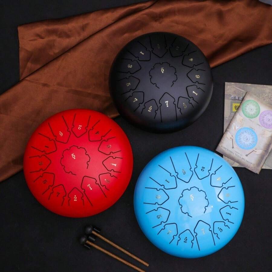 6/13 Handpan Drum For Beginners! Steel Tongue Drum, Meditation Drum, Zen Percussion Instrument, Yoga & Healing Gift