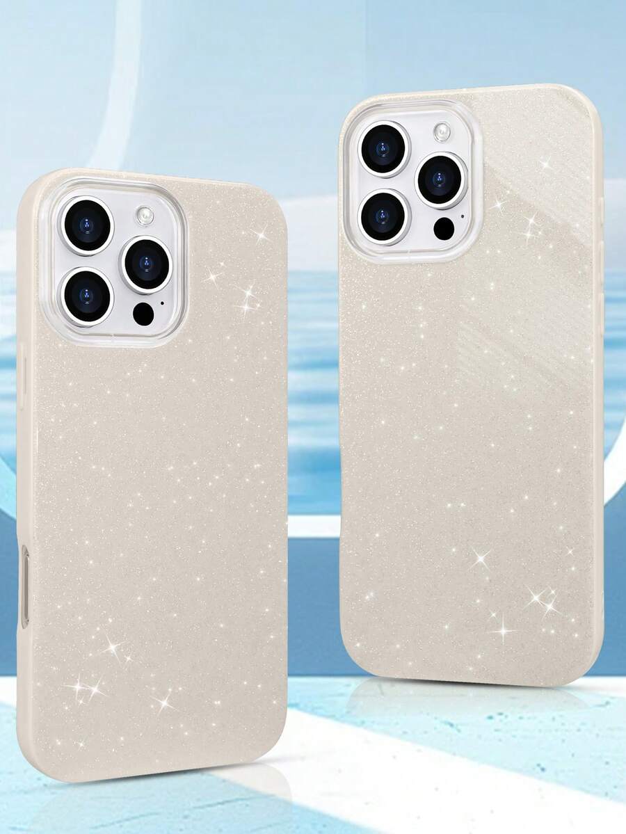 Bộ 2 ốp lưng điện thoại lấp lấp lánh tương thích với iPhone 7/8/X/XS/XR/11/12/13/14/15/16/Pro/ProMax, ốp bảo vệ toàn thân chống sốc, thiết kế tối giản, bảo vệ hoàn hảo cho điện thoại của bạn. - Trắng + Trắng - Xem 1