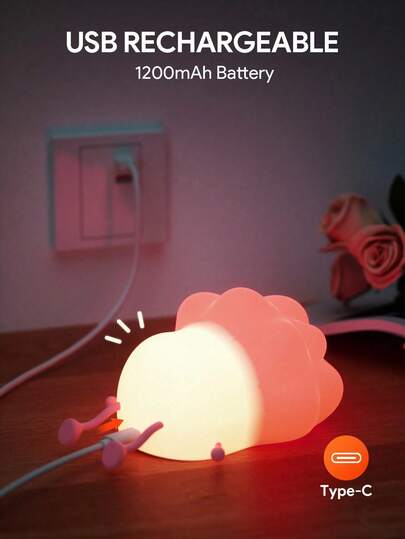 Silicone Duck Shaped Night Light, New Cute Soft Glow USB Rechargeable Touch Dimmable Cartoon Duck Lamp, LED Tap Light, Suitable For Bedroom, Entryway, Living Room, Bathroom, Dorm, Office, Bar, Fun Holiday Birthday Gift 7-Color Sleep Tap Light, USB Rechargeable, 3-Level Dimmable Soft Lighting, Portable Bedside Lamp, Suitable For Bedroom, Living Room, Camping, Lava Lamp Night Light, Small Table Lamp, Great For Room Decor, Christmas/Halloween Gift